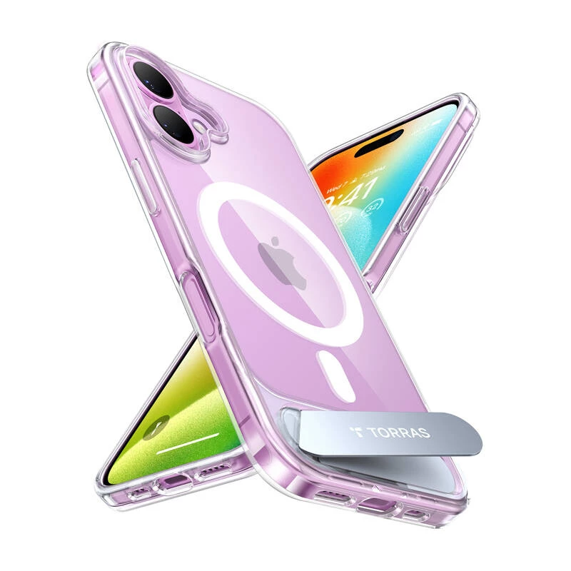 Klare Schutzhülle für iPhone 16 Torras PSTAND SERIES X00FX1932