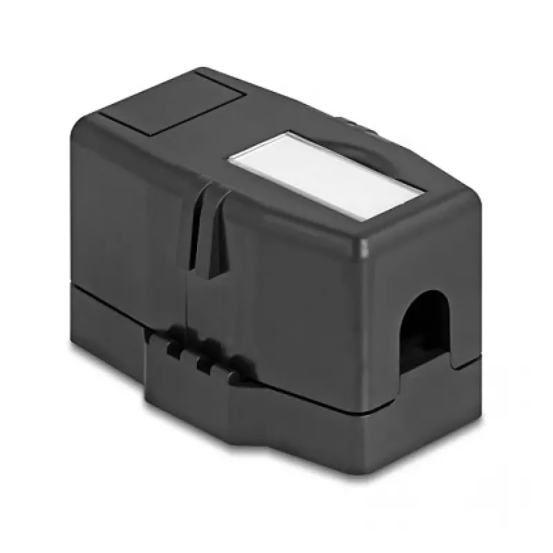 Delock 85840 Keystone Leergehäuse, 1-Port, mit Magnetfuß, schwarz