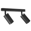 Maclean MCE452 B Wand- und Deckenstrahler, beweglich, Aluminium, 2xGU10, Schwarz matt