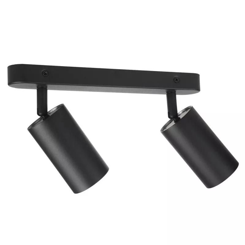 Maclean MCE452 B Wand- und Deckenstrahler, beweglich, Aluminium, 2xGU10, Schwarz matt