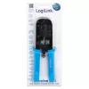 LogiLink WZ0019 Multi-Modular-Crimpwerkzeug, 8P/6P/4P, Schwarz/Blau