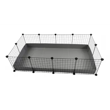 C&C Modularer Käfig 4x2 145 x 75 cm silber