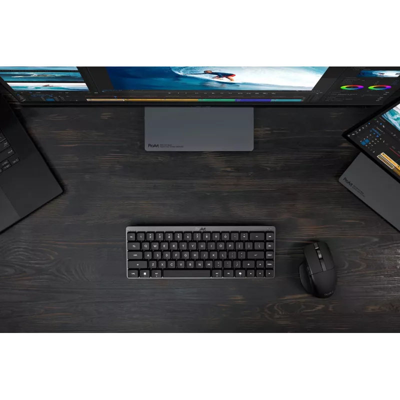 ASUS ProArt KD300 65% mechanische RGB-Tastatur, USB + RF Wireless + Bluetooth, Schwarz