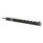 Digitus DN-95441 PDU Steckdosenleiste 7 AC-Ausgänge 1U Schwarz Silber