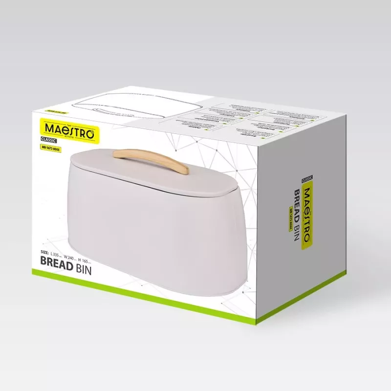 Brotkasten Maestro MR-1675-BEIGE beige Brotaufbewahrungsbehälter