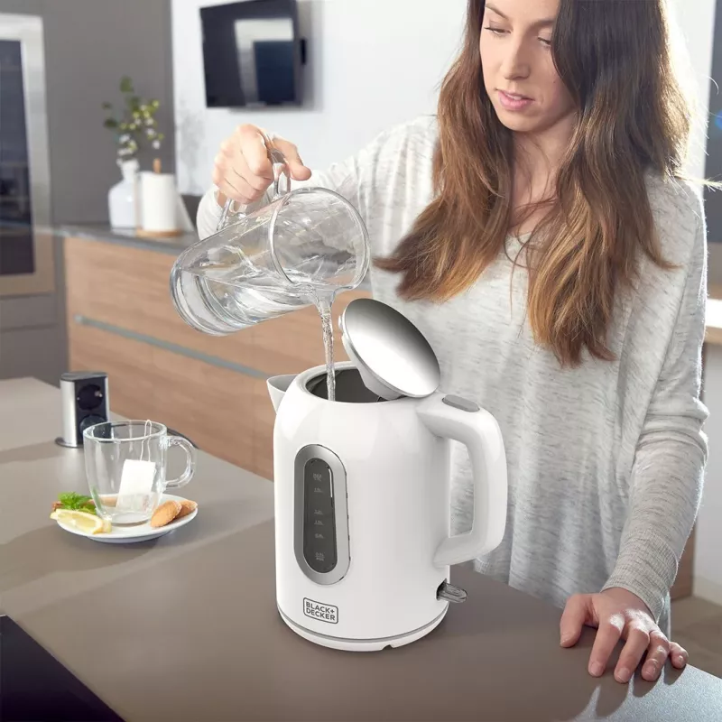 Wasserkocher Black & Decker 1,7 L 2200 W Weiß