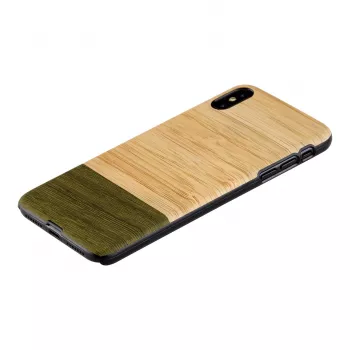 Smartphone-Hülle man and wood für iPhone XS Max — Bambuswald-Holzrückseite, Schutzhülle