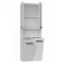 Badezimmer-Aufbewahrungsschrank top e shop NEL 2K DK BPOŁ — freistehend, 3 Regalböden, 600×300×1740 mm, weiß