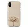 Smartphone-Hülle Man and Wood für iPhone X/XS, Apfelbaumholz, schwarz