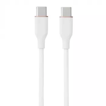 Silicone-Kabel USB Typ-C auf Typ-C, 60 W (Weiß, 1 m)