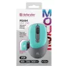 Defender Feam MM-296 52294 kabellose Maus, leiser Klick, optisch, 1600 DPI, USB, Mint