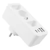 Power-Splitter MACLEAN MCE248 F/W — 3 AC-Steckdosen (1×16A, 2×6A) + 4×USB (2×A, 2×C PD 20W), EU-Stecker, weiß
