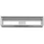 Kindermann 7449000200 Modulplatte für 4 Platten, leer, Rahmen für Tischanschlussfeld, oberflächenbündig montierbar, Aluminium