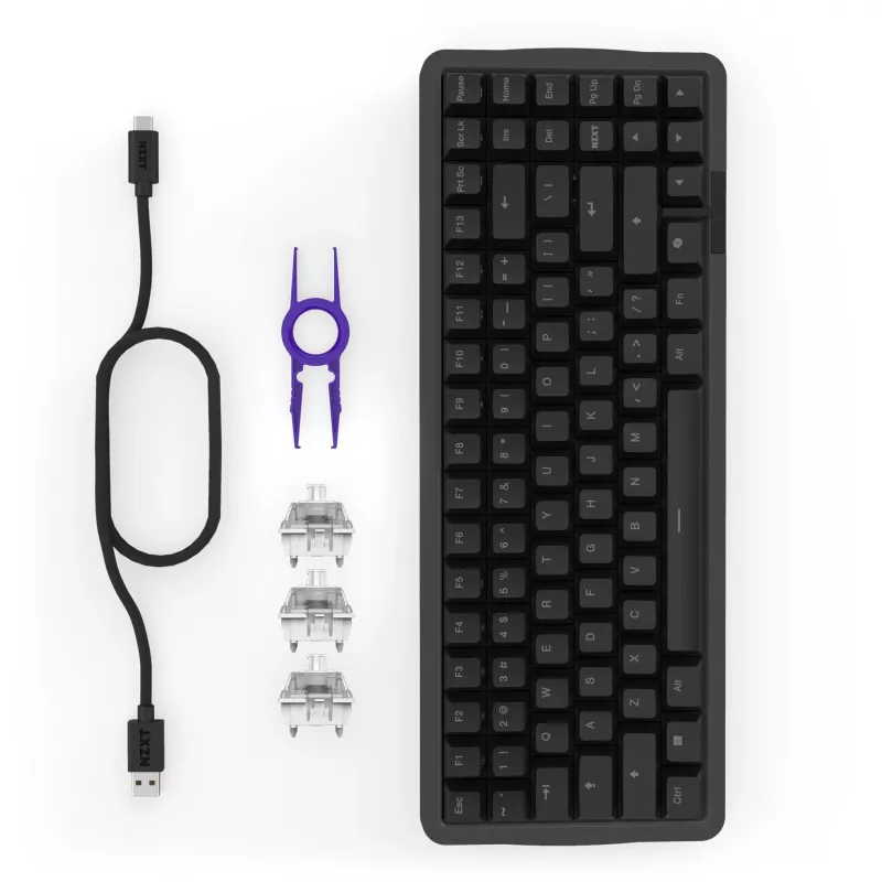 FUNCTION Elite MiniTKL, Gaming-Tastatur schwarz, DE-Layout, NZXT Swift