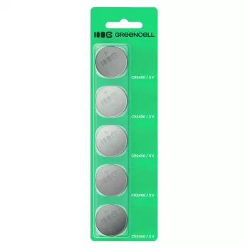 Knopfzelle Green Cell CR2450 3V – Lithium, 5er-Pack