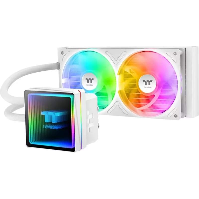 All-in-One CPU Wasserkühlung THERMALTAKE TH240-S V3 ARGB Sync Snow Edition, 240-mm-Radiator