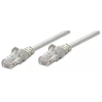 Intellinet Netzwerk-Patchkabel, Cat5e, 5 m, Grau, CCA, U/UTP, PVC, RJ45, vergoldete Kontakte, snagless, Knickschutz, lebenslange Garantie