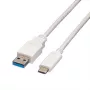 VALUE - USB-Kabel - USB 3.0 (M) auf USB Typ C (M) - 5 V - 900 mA - 50 cm - Weiß (11.99.9010)