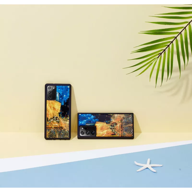 Schutzhülle iKins für Samsung Galaxy Note 20, schwarz „Cafe Terrace“