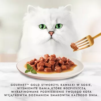 Nassfutter für Katzen Purina Nestlé GOURMET Gold Adult 85 g — Huhn & Lachs, Protein 7%, Feuchtigkeit 82%