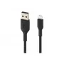 Cable Braided USB-Lightning 1m Black