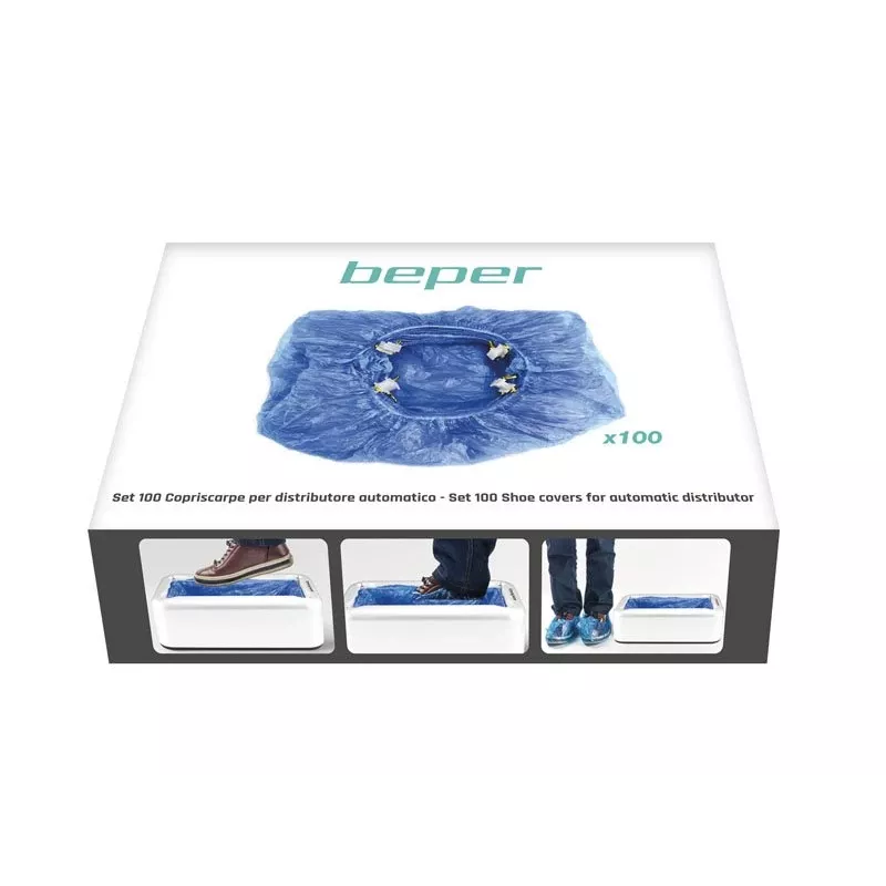 Beper C206UTI002 wasserdichte Schuhüberzieher, 100er-Set, Nachfüllpackung für Automatenspender C206UTI001