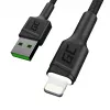 Lightning-auf-USB-A-Kabel Green Cell KABGC12, 2 m, Lightning – USB A, Schwarz