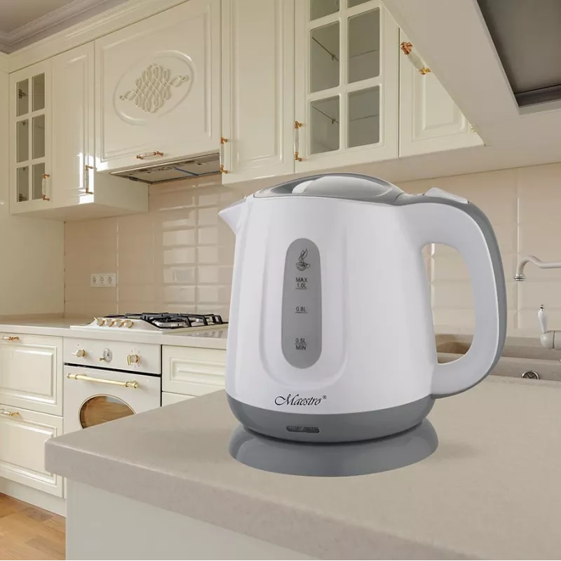Elektrischer Wasserkocher Feel Maestro 1 l 1100 W Grau Weiß