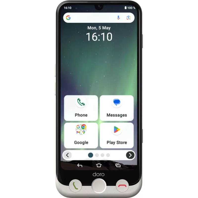 Doro Aurora A30 Seniorensmartphone mit Wireless-Ladestation, 6,1 Zoll, 128GB, Graphit