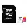 Silicon Power Elite microSDXC 64GB UHS-I Class 10 V10 Speicherkarte mit Adapter (SP064GBSTXBV1V20SP)