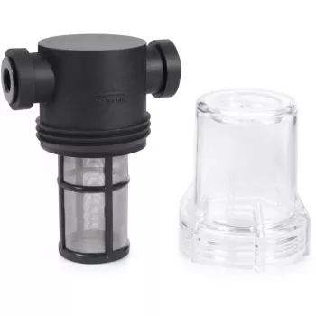 Alphacool ES Big Inline Partikelfilter 2x G1/4 IG, Schwarz/Transparent (29145)