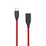 Silicone-Kabel USB-Micro-USB (rot, 1 m)