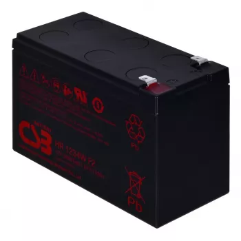 Verschlossene Blei-Säure-Batterie csb Batterie HR1234WF2 12V 9Ah für USV und Notstrom