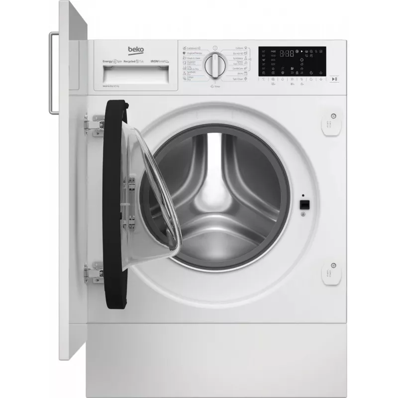 Waschtrockner BEKO B5DBT68547W integrierbar, 8 kg Waschen / 5 kg Trocknen, 1400 U/min