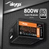 Akyga AK-C2-800 Classic 800 W ATX-Netzteil, teilmodular, aktive PFC, 120-mm-Lüfter