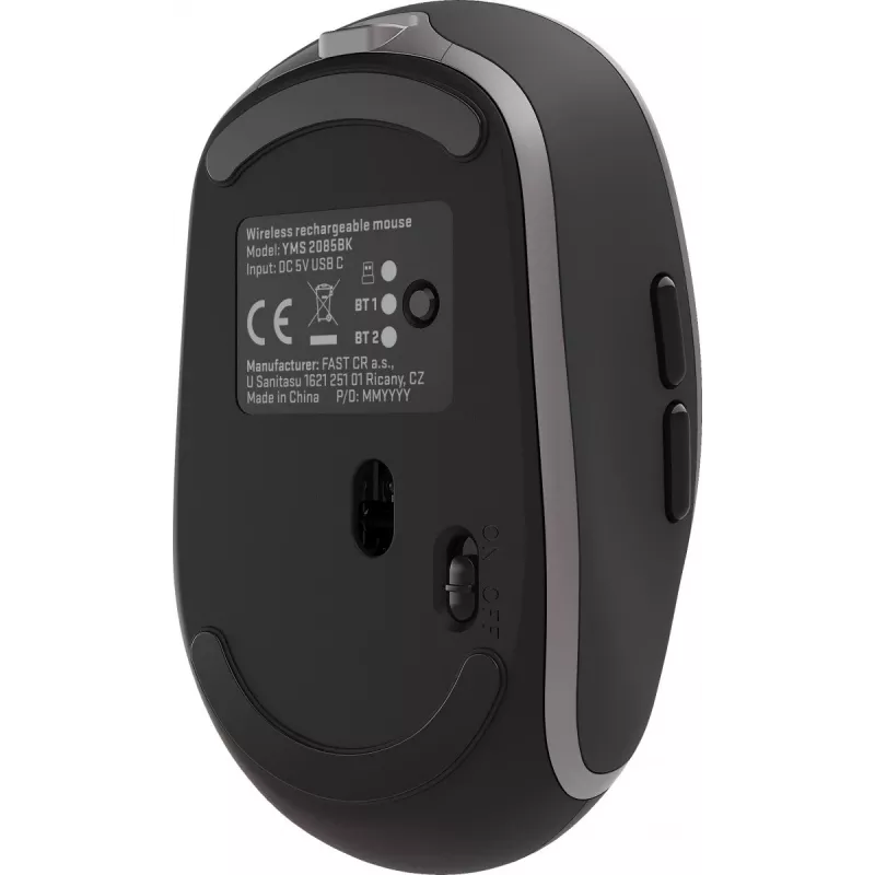 Dual WiFi+Bluetooth-Funkmaus, wiederaufladbarer Akku, 5 Tasten