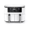 Heißluftfritteuse Ninja AF400EU Double 9,5 L 2470 W Weiß, Dreh- und Touch-Bedienelemente