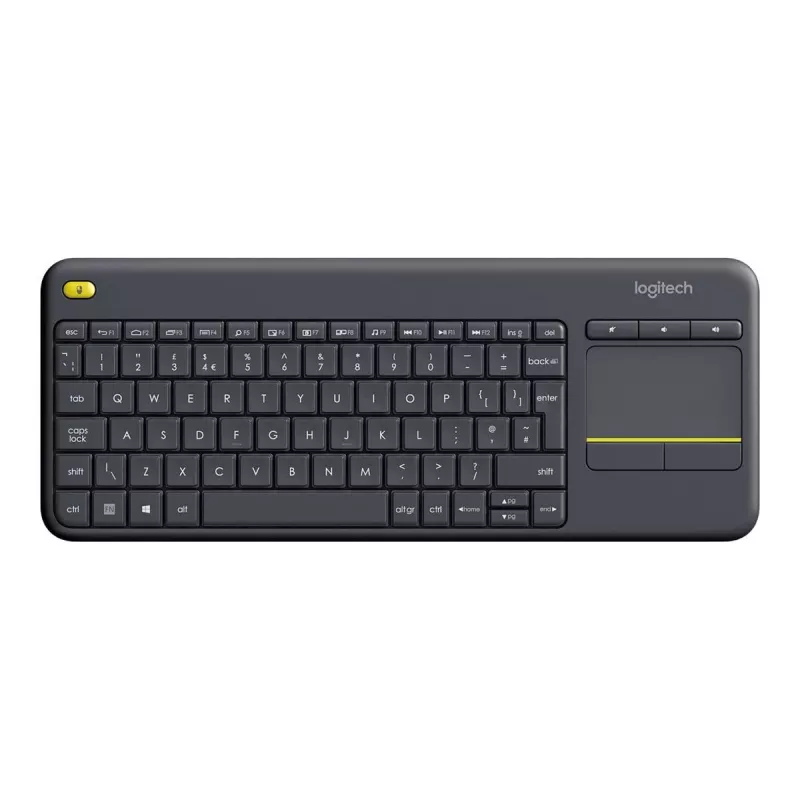 Logitech Wireless Touch Keyboard K400 Plus - Tastatur - drahtlos - 2.4 GHz - Schweizer - Schwarz