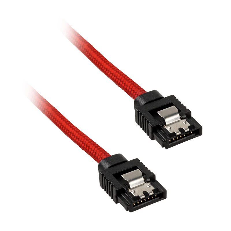 Corsair CC-8900254 Premium Sleeved SATA-Kabel, SATA (M) auf SATA (M), 60 cm, rot (2 Stück)