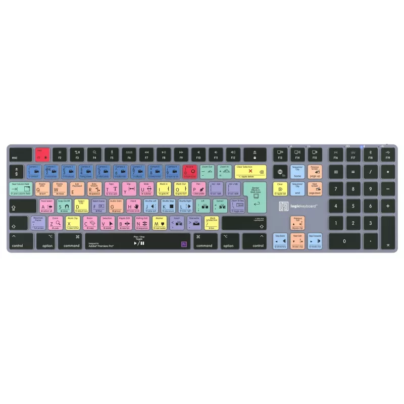 Logickeyboard LKB-PPROCC-TM-UK Adobe Premiere Pro CC Titan Tastatur, UK-Layout, Mac