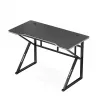 Gaming-Schreibtisch huzaro Hero 1.6 Schwarz — gerader Tisch aus MDF/Carbon 1200×600×750 mm, Metallgestell