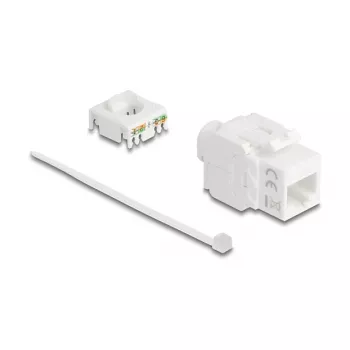 Delock 90722 Keystone-Modul RJ45 auf LSA Cat.6A UTP, 180 Grad, werkzeugfrei