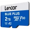 MicroSDXC-Speicherkarte Lexar BLUE PLUS 2 TB UHS‑I, 170 MB/s, U3 V30, wasserdicht