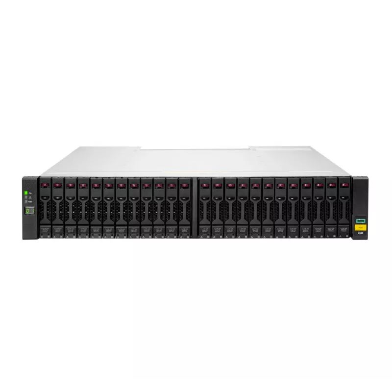 HPE MSA 2060 R0Q74B 16-Gb-Fibre-Channel-SFF-Storage-Festplatten-Array, 24 Schächte (SAS-3), 0 TB, Rack 2U