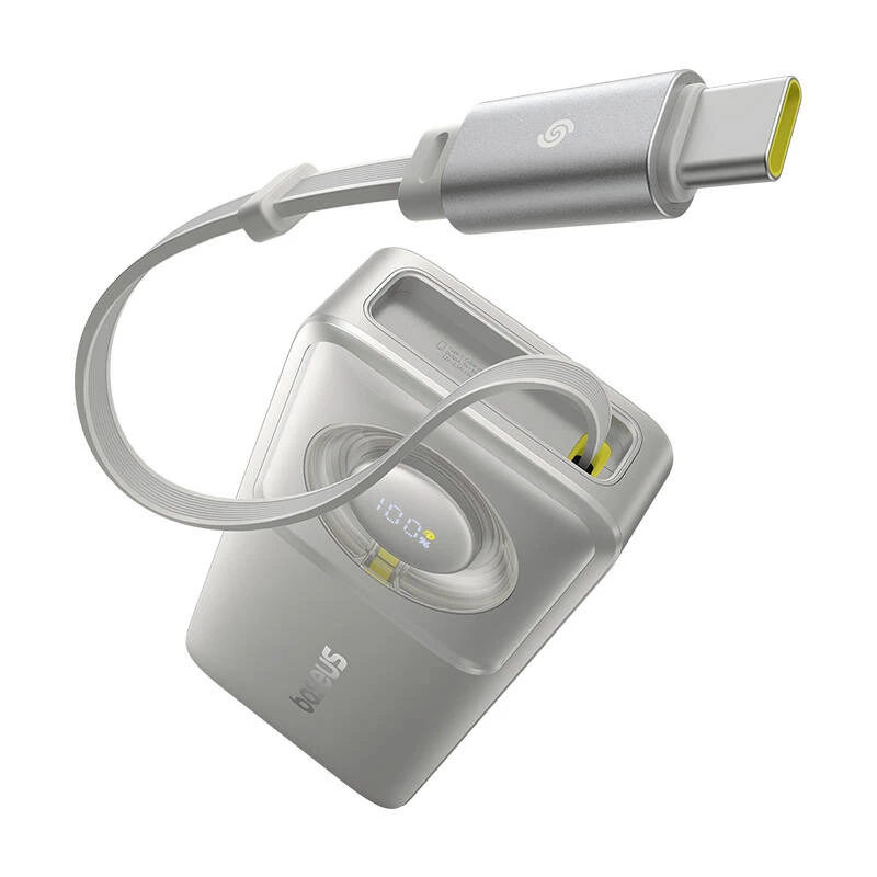 Powerbank Baseus OS Free2Pull 10000mAh 30W +Kabel (grau)