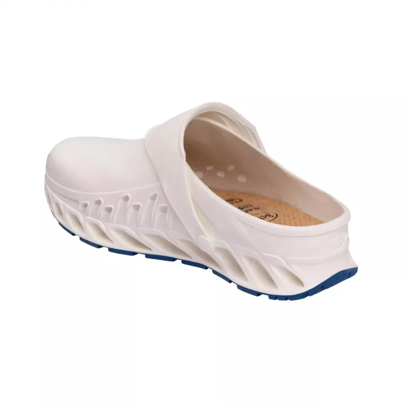 Clogs Mobilex Evoflex unisex weiß EU 46 (UK 11) – synthetisches Obermaterial, Mikrofaser-Futter, 4 cm Absatz