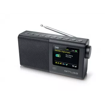 Tragbares Radio muse M-117 DB — DAB/DAB+/FM, 3W RMS, 2,8 Zoll TFT, externe Antenne, 3,5-mm-Klinke, 0,3 kg, Schwarz