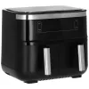 Heißluftfritteuse Severin FR 2453 Double 3,25 L 2850 W Schwarz Silber