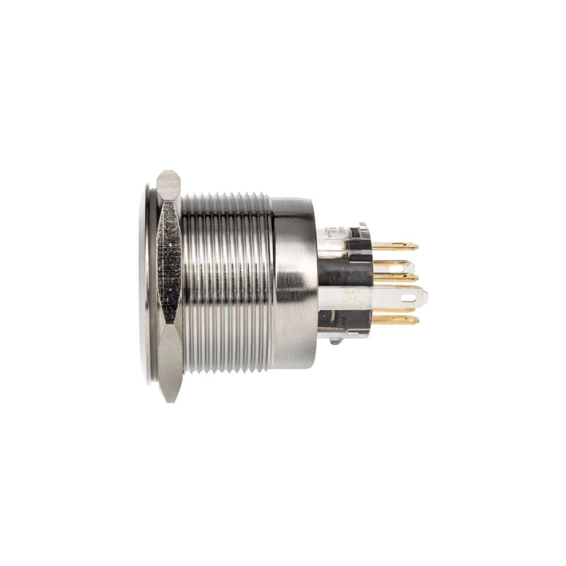 DimasTech vandalensicherer Drucktaster 25 mm Silverline Dot RGB PD216