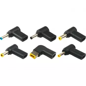 Xilence XM022 Adapterspitzen, 6-teilig, Schwarz, für Xilence GaN USB-C Ladegerät